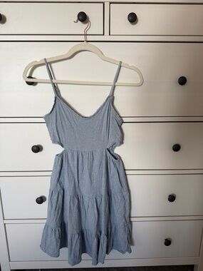 ALTAR’D STATE - Light Blue Spaghetti Strap Tiered Sundress